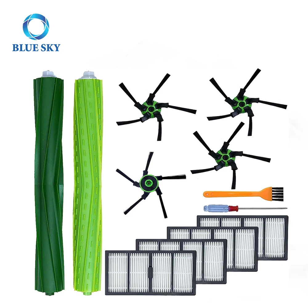 Robot Vacuum Cleaner Accessories Replacement Parts Roller Brush & Filter & Side Brush Kit for iRobot Roombas S9 s9+ Series
