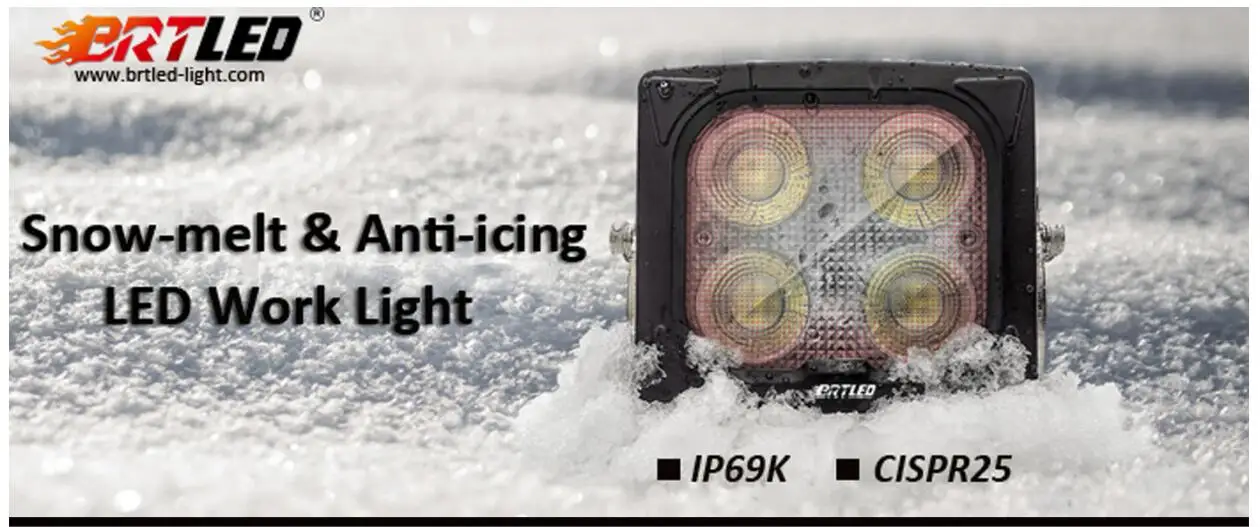 Led Work Light 40 W heating function Waterproof Led work Lamp For Snowplow Agriculture Mining Led Work Light