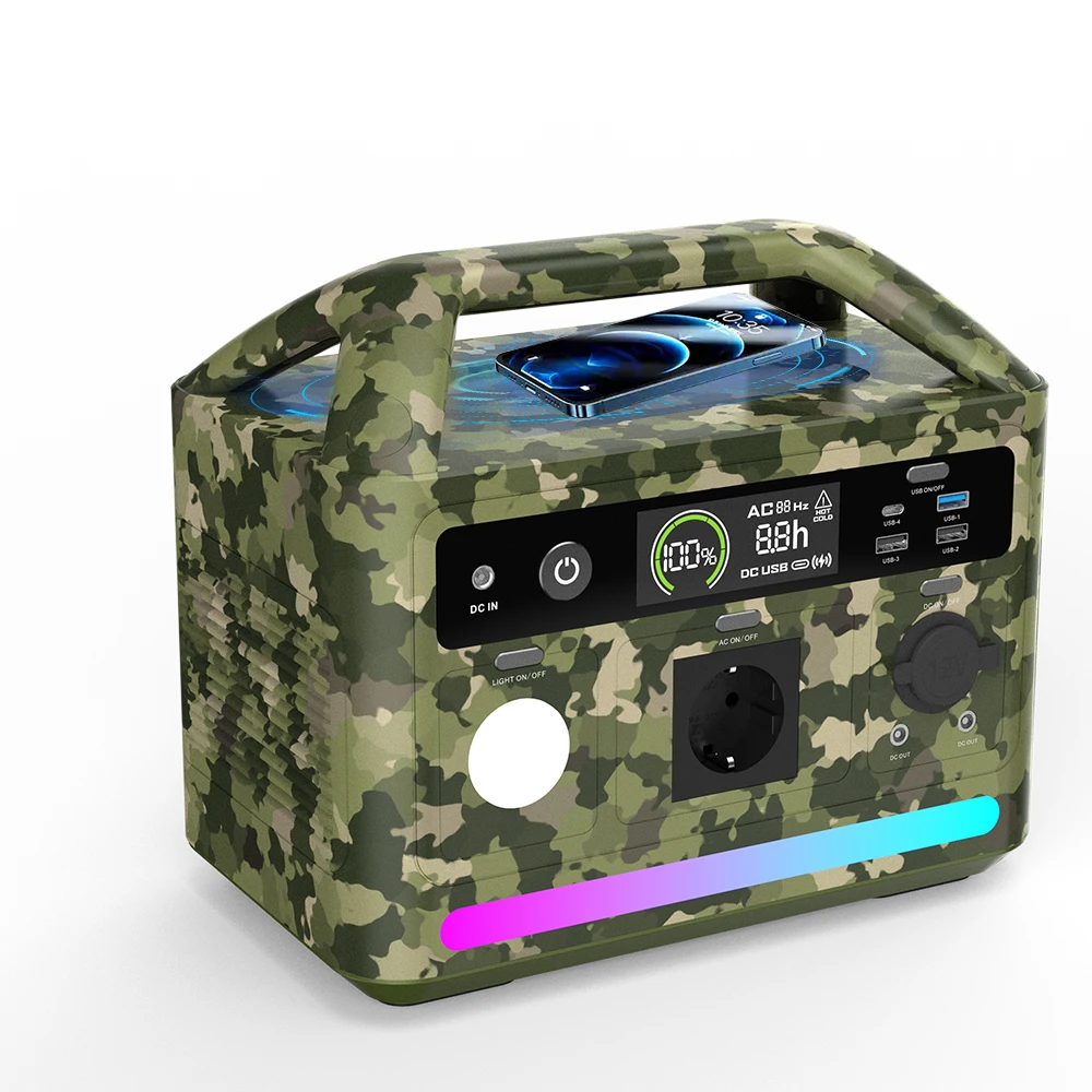 Solar Power Station Generator 600W 700W 1200W Home Outdoor Power Bank Station Solar Panel 600W 561Wh Portable Power Stations