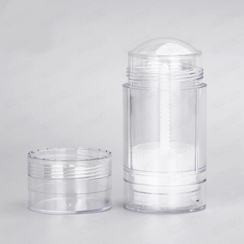 Wholesale Custom Round Twist-up Tube Empty Transparent  50ml 75ml Biodegradable Deodorant Stick Container Tube Packaging