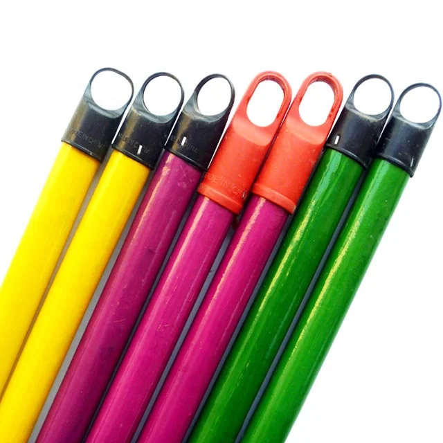 wholesale factory PVC coated wooden handle palos de escobas broom making machine for grass broom stick