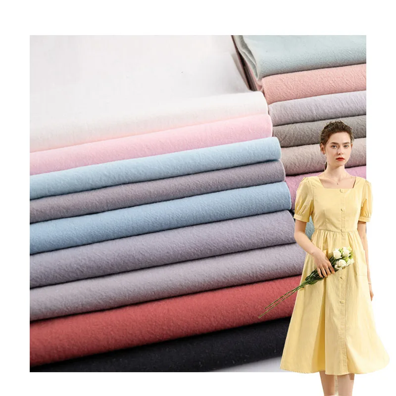 Low Factory supply price plain woven muslin 100% cotton fabric for dress