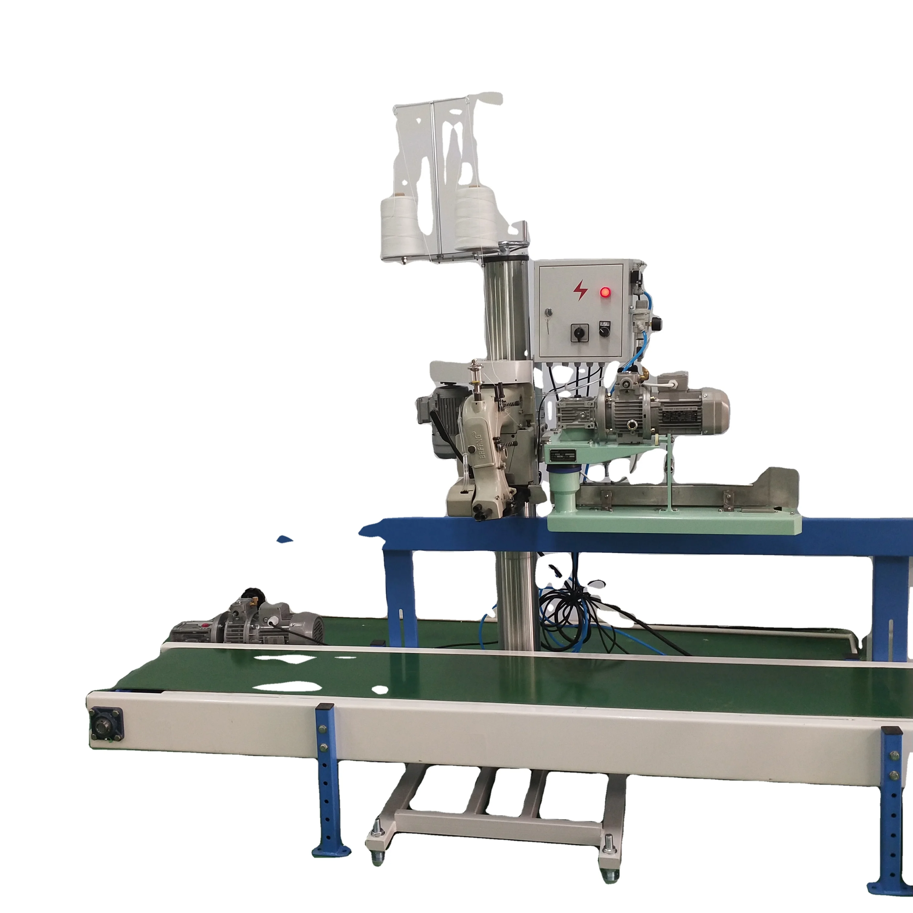 DCS-Z-W-50 5-50kg granule grain rice sugar bean bag packing machine with conveyor