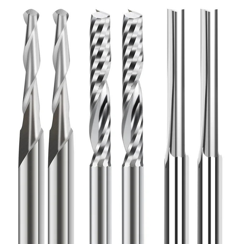 customizable Spiral Router Bit CNC Tools MDF Spiral Two Flute Cut Up Down Compression Carbide End Mills Acrylic Milling CNC Bits