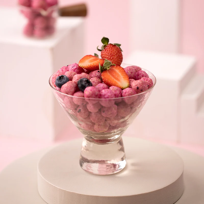 Wholesale Healthy High Protein Low Carb Breakfast Cereal Strawberry Grain Balls