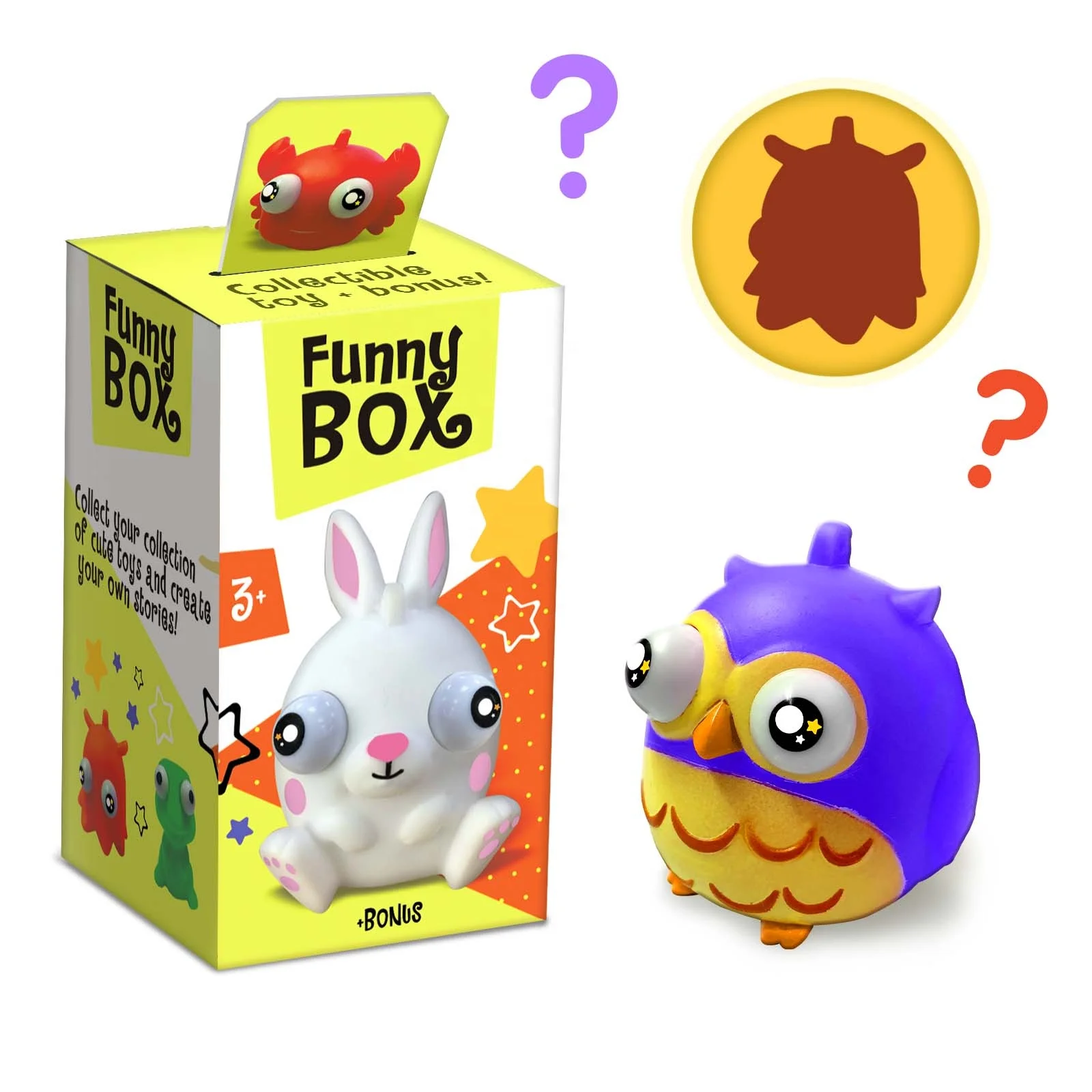 Funny BOX Animal + Blind Box Plastic Toy Figures Set Birthday Unisex Small Cartoon Characters Toys Hard Plastic Mixed Color 20g