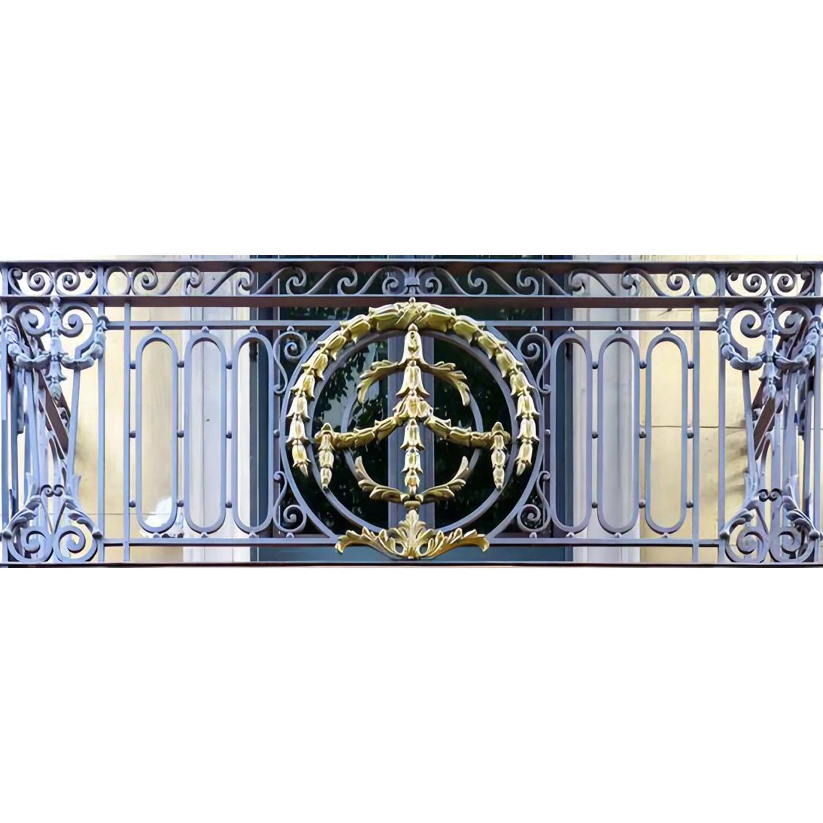 China Made the Long Duration of Time Gorgeous Designs Wrought Iron Veranda Railing Forged Iron Balcony Railing
