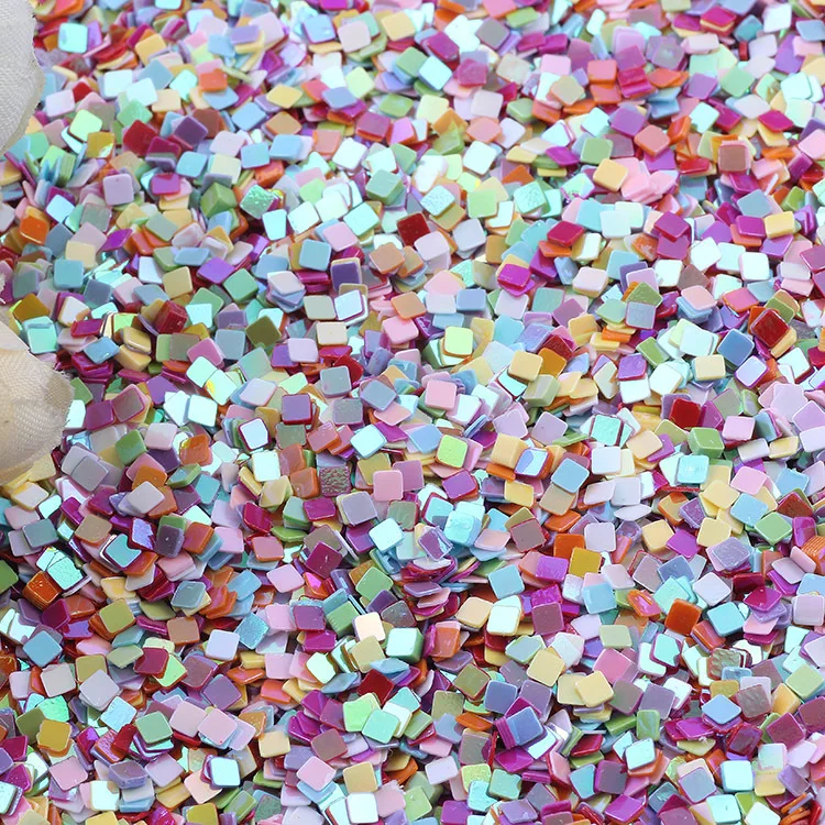 New Hot 2mm Tiny Square Shape PVC Loose Sequins Glitter Paillettes For Nail Art Manicure