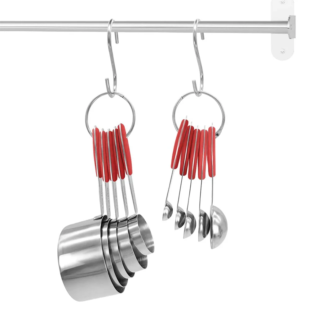 
Custom 12 pcs stainless steel metal Kitchen cooking Measuring Cups and Spoons Set . spoon cup of 6 30ml 250ml 5ml 2.5ml 