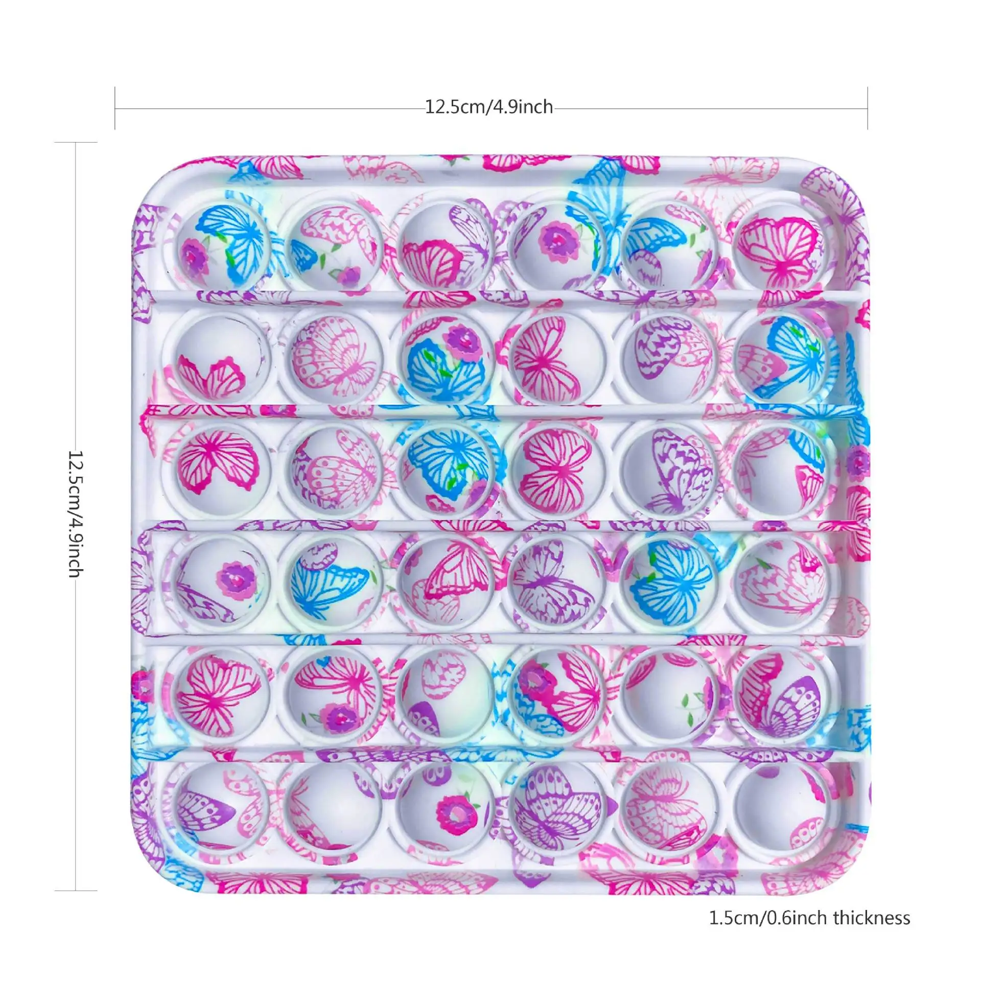 100Pcs Christmas Squeeze Stress Relief Fidget Toys For Kids Silicone Bubble Fidgeted Popper Sensory Push Pops Fidgeting Toy