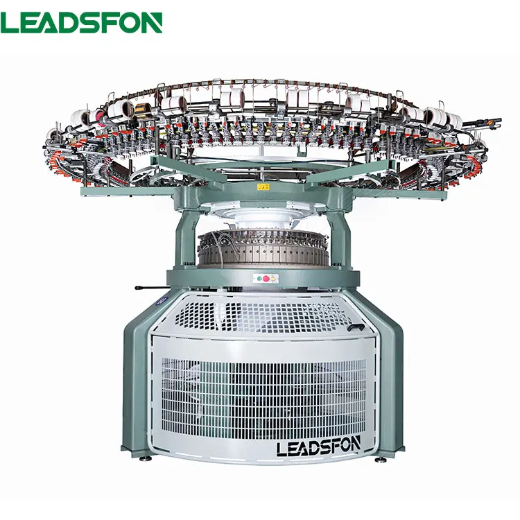 LEADSFON Double Jersey Rib 1.8 feeders Circular Knitting Machine Textile Machinery