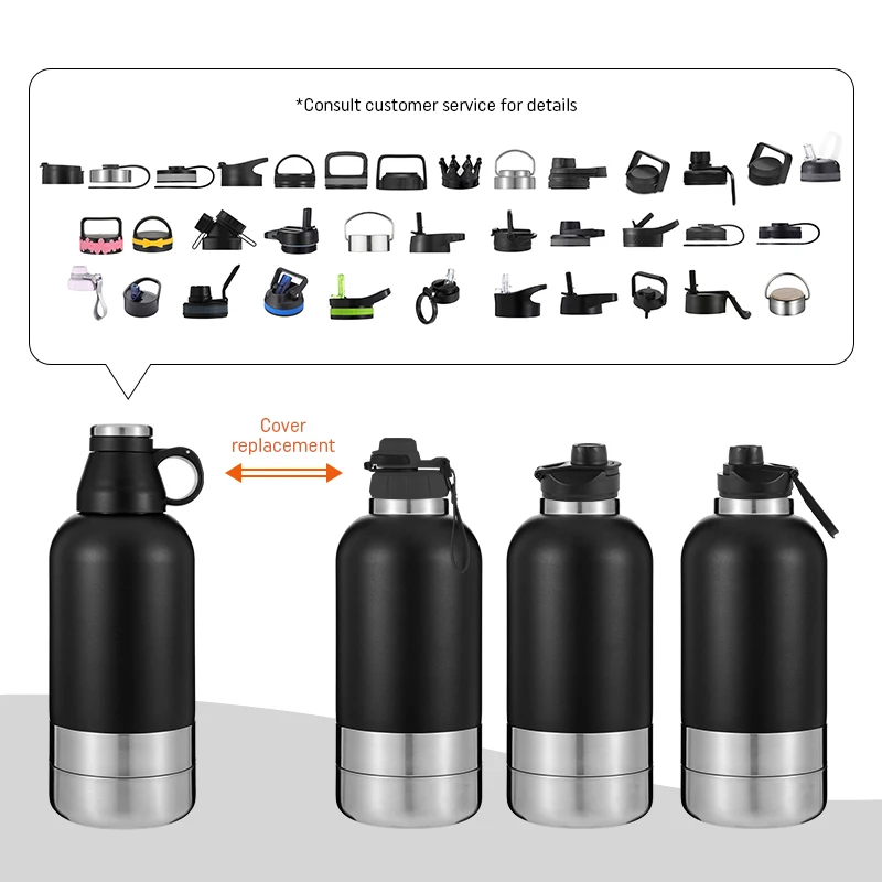 3 in 1 Portable Dog Travel Water Bottle and Bowls Human and Dog Water Bottle Water Bowl Dispenser Travel Accessories