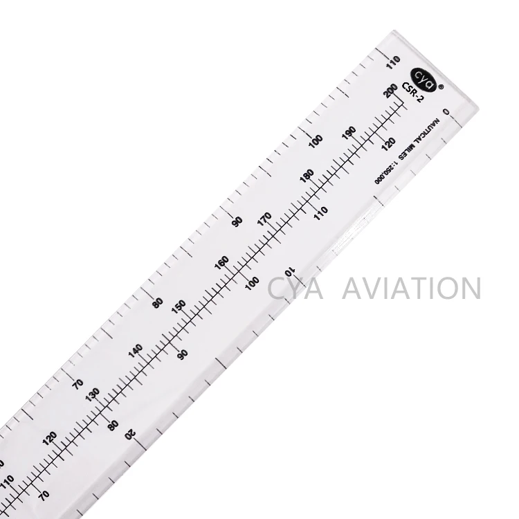 16 Inch Acrylic Nautical Miles Map Reading Scale Ruler for Pilot Students Study Use CSR-2