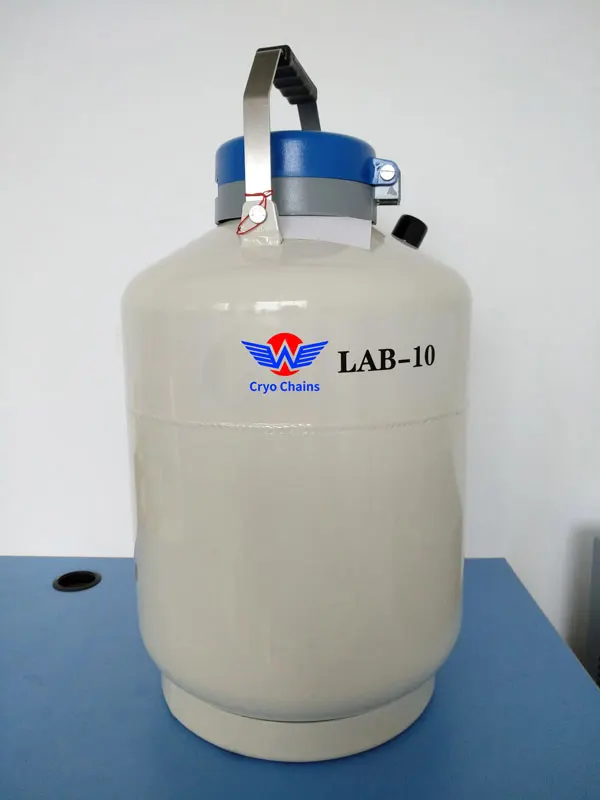 LAB10 криогенный резервуар LN2 10 литров жидкий азотный ДеВар