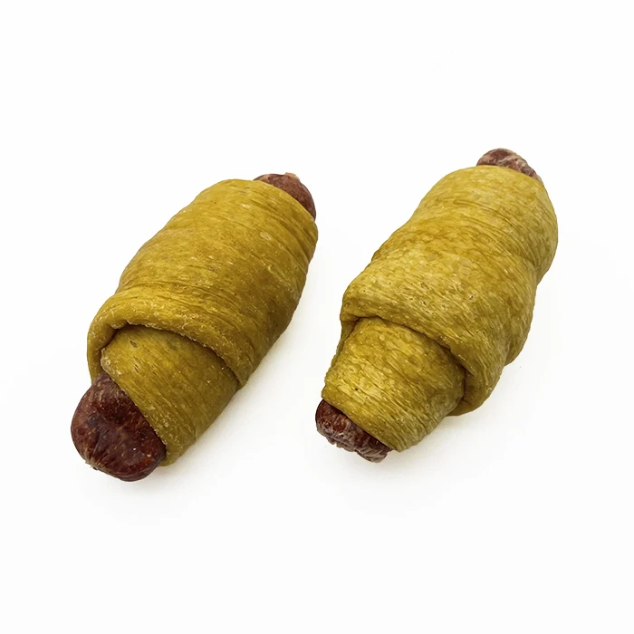 Factory Wholesale Dental Dog Treats sausage roll meat Pet Dog Biscuits Treat Dog Chew Dental Treat snack