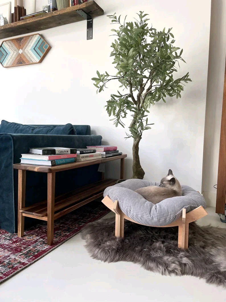 Customized furniture manufacturer, Cat bed cat nest, wooden suspended pet bed
