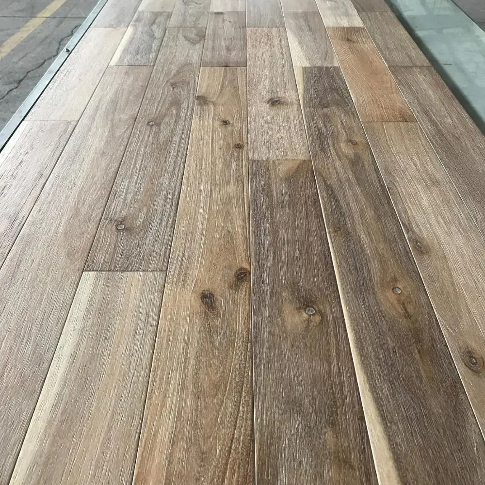 2022 NEW ARRIVAL Solid  hardwood indoor usage 18X120XRL big leaf acacia wooden parquet flooring