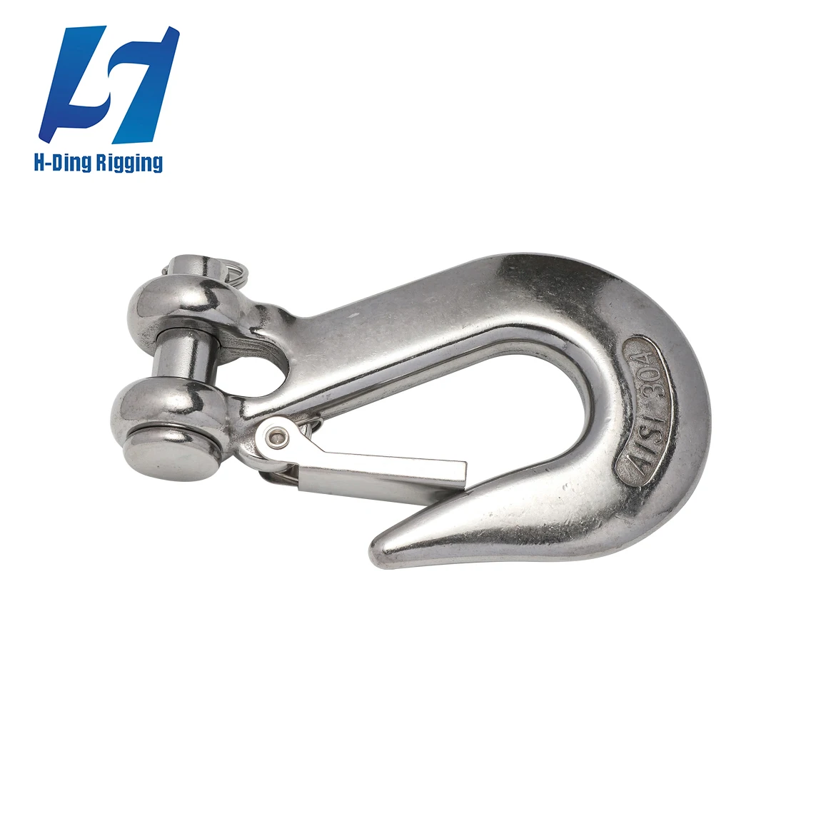 High Quality Stainless steel 304 316 Crane Safety Lifting Hooks Stainless Steel Eye Slip Hook With Safety Latch