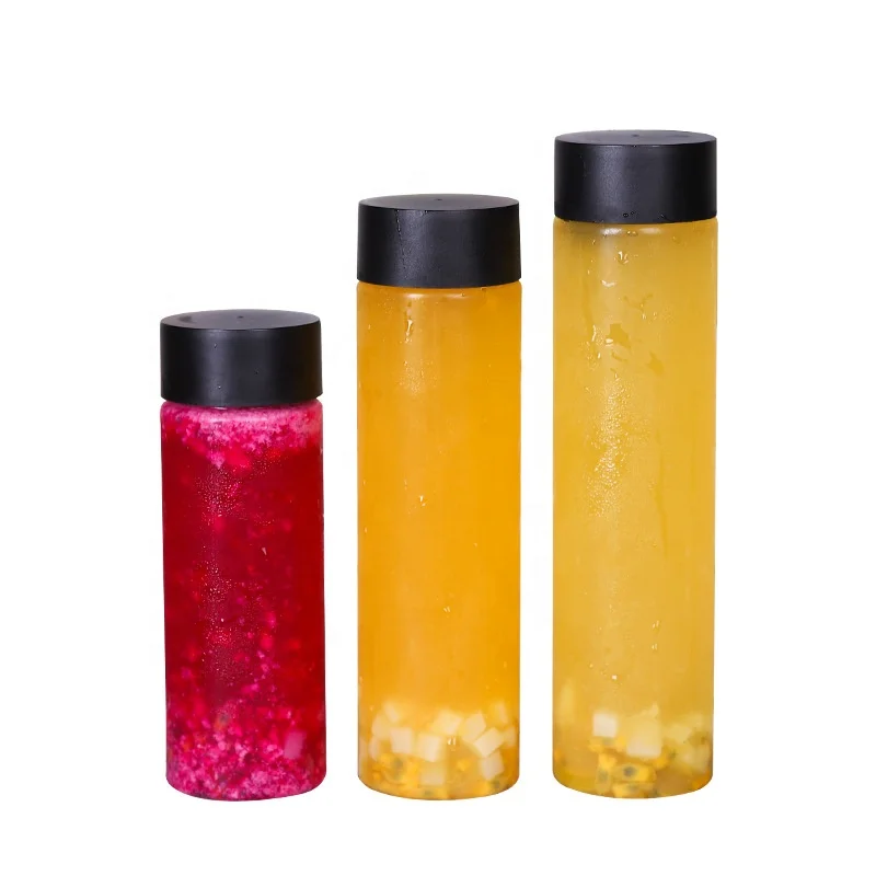 Wholesale 16 oz Empty BPA Free PET Round Shape Plastic Beverage Juice Smoothie Water Bottles with  Screw Cap
