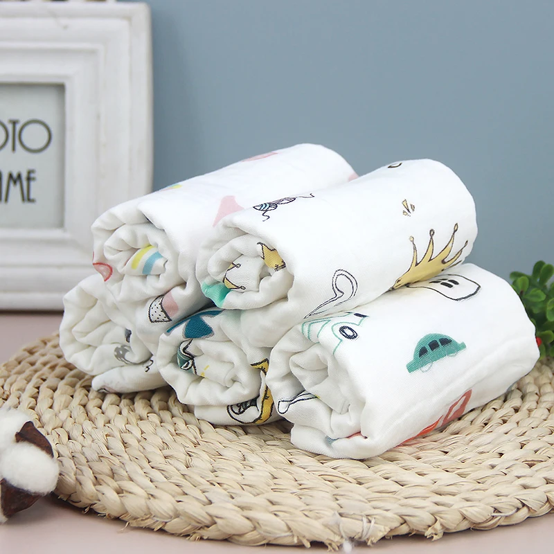 Soft and breathable kid wash face towel 100% organic baby cotton towel