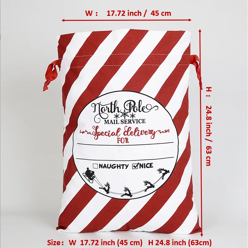 Высококачественные сумки на шнурке из 100% хлопка, 50x70 см