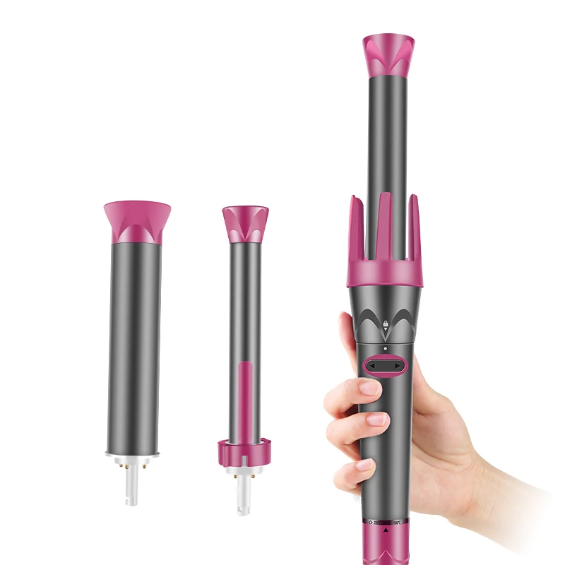 Mkboo wholesale three barrel curling iron automatic 360 rotating electric curling iron wand