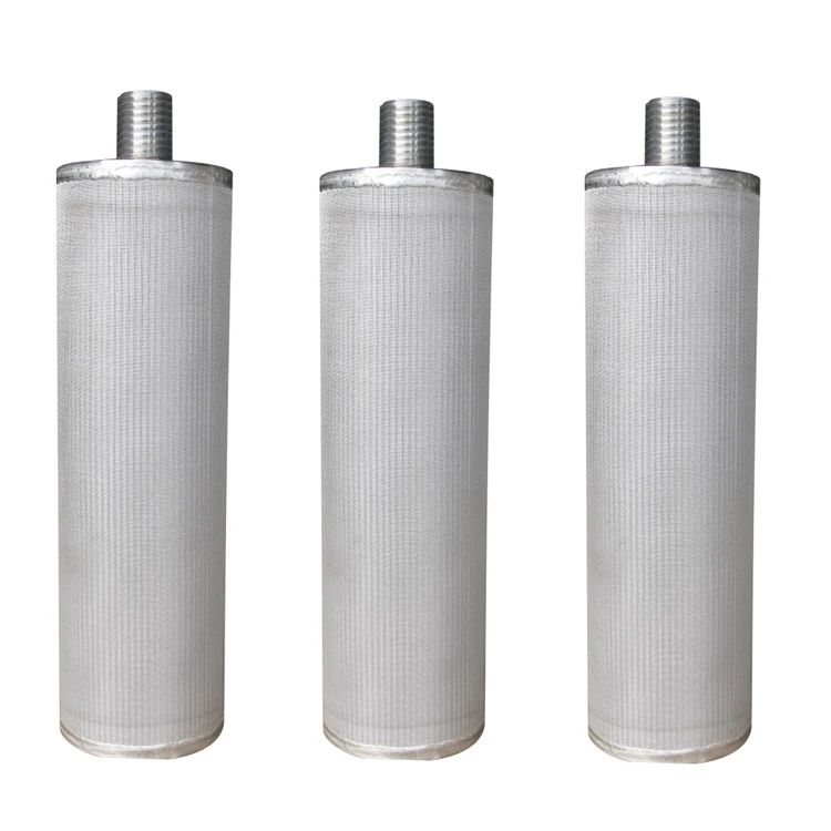 10 micron Gas Sampling Probe Stainless Steel Metal Sintered Filter