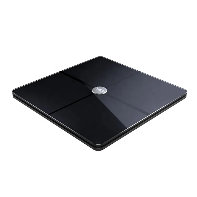 Electronic ITO Toughened Glass Carpet BLE Body Fat Scale With Heart Rate Function