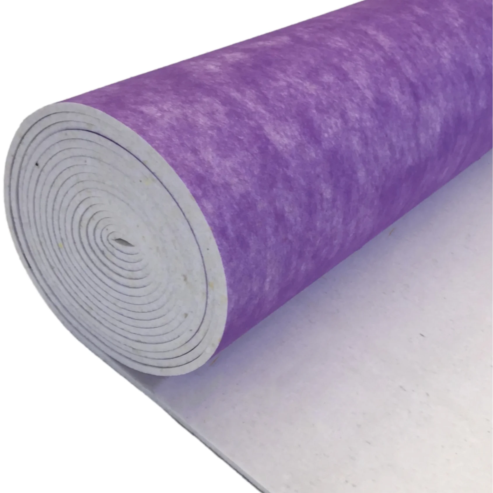 1.83*13.7m 7mm foam ment recycled laminated nonwoven felt rolls non-woven fabric paint felt soundproof underlay carpet