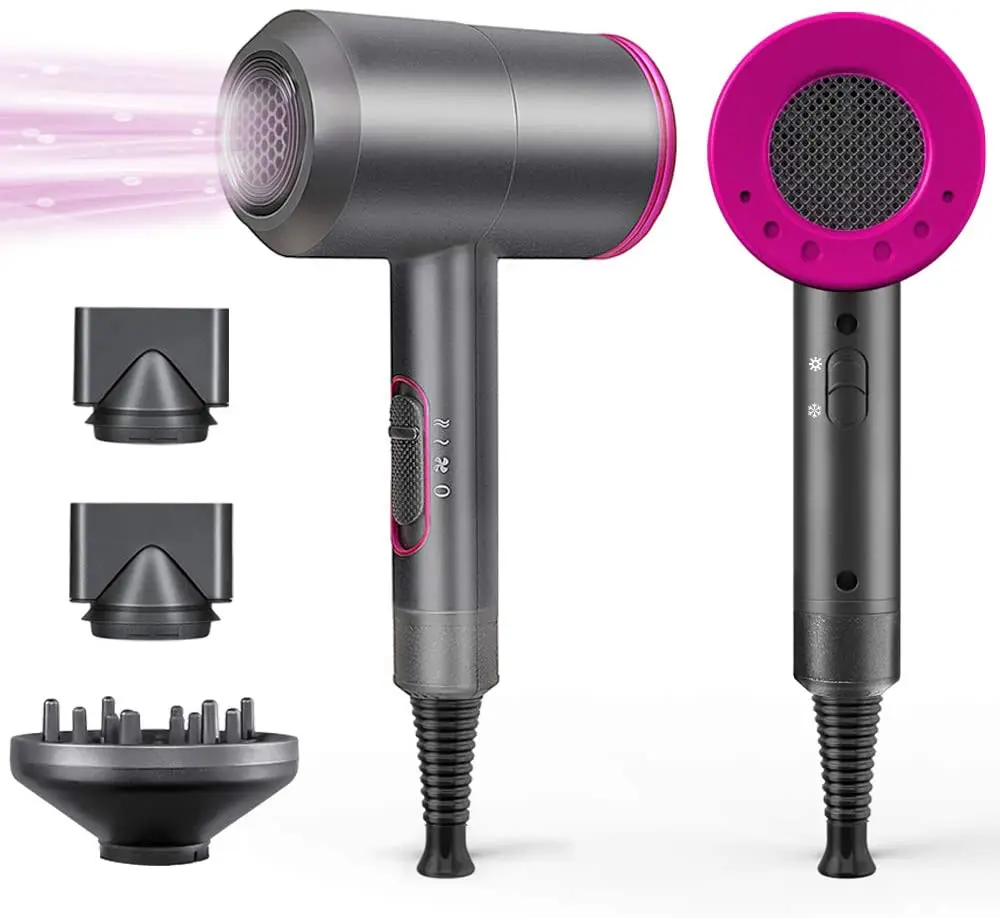 1800W Ionic Hair Dryer Technology Constant Temperature Hairdryer 6 Types 3 Speeds 2 Nozzles Hot/Cold For Home Hair Salon Travel