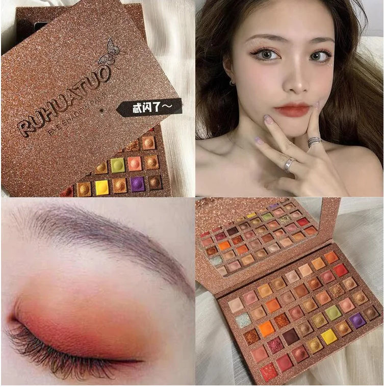 Makeup Wholesale 40 Colors Long Lasting Vegan Makeup Matte Shimmer High pigment New Arrival Customizable Eyeshadow Palette