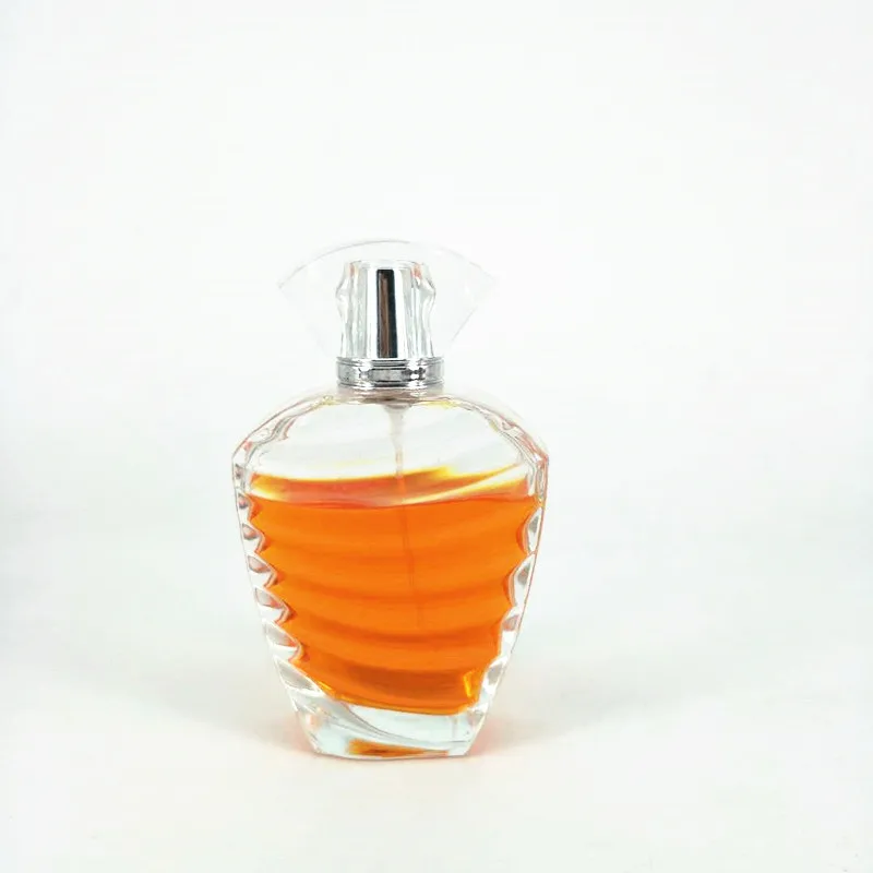 50ml wavy striped perfume bottle Premium glass perfume bottle