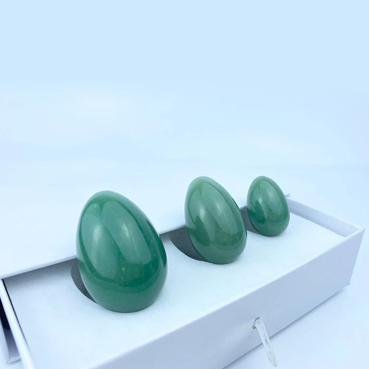 Original Factory Hot Selling Yoni Eggs Vaginal Exercise Aventurine Crystal Yoni Natural Eggs for Women