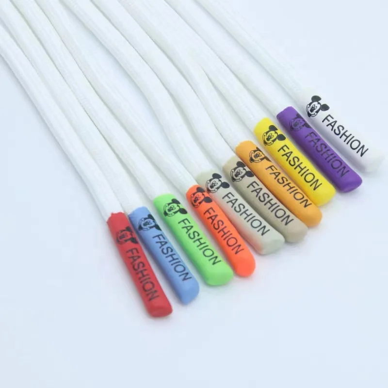 Wholesale Custom 2mm-10mm Polyester Draw Cord Silicone Dipped Ends Garment Hoodie Rope Draw cords