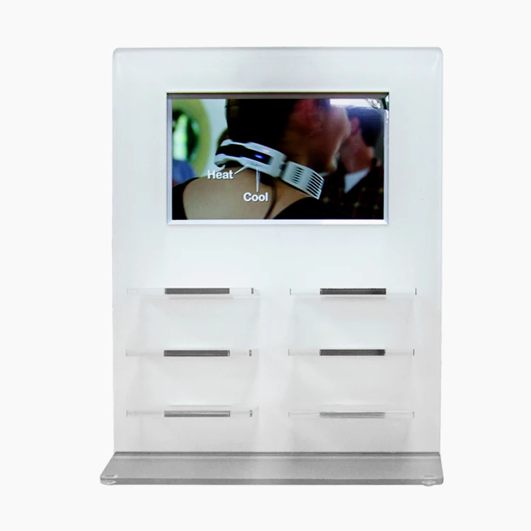 Design acrylic eyewear display with LCD screen led sunglasses display rack for glasses store