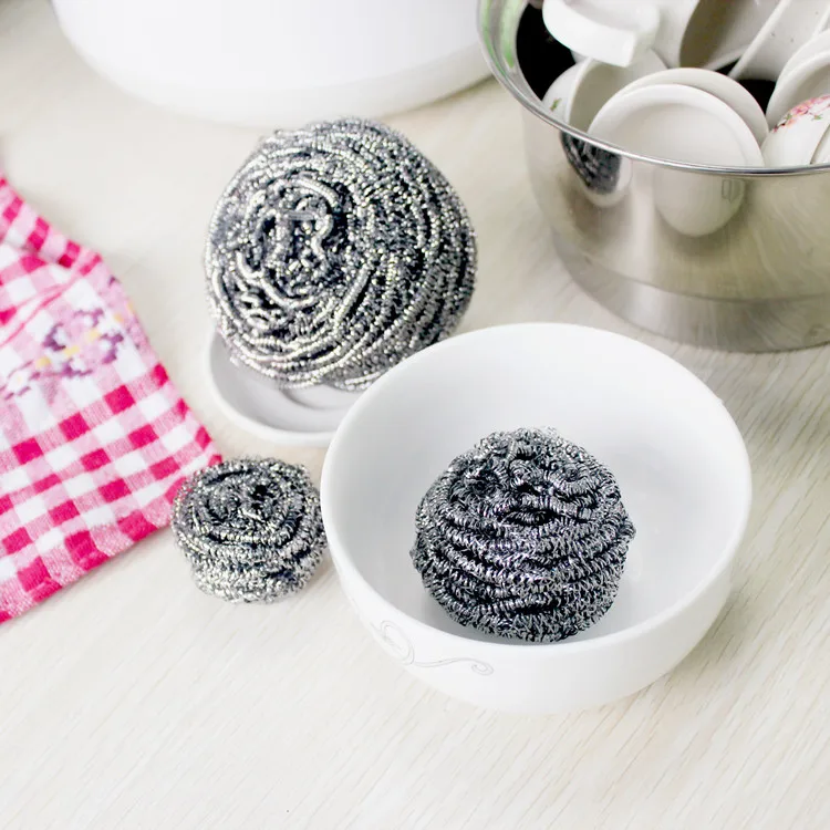 Round Scouring Pads Dishes Cleaning Steel Wool Scrubber Pads Easy Scouring for Tough Kitchen Cleaning Stainless Steel Scrubber
