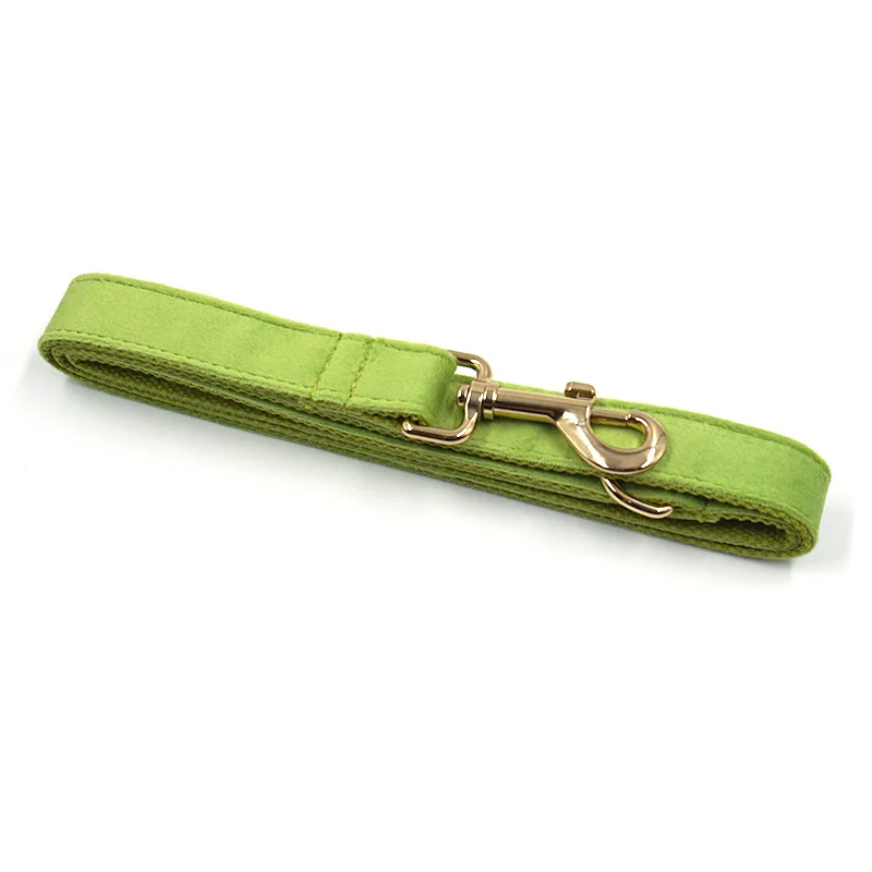 Wholesale Corduroy Polyester Composite Pet Collar Leash Customized Color and Logo Dog Collar Leash Set