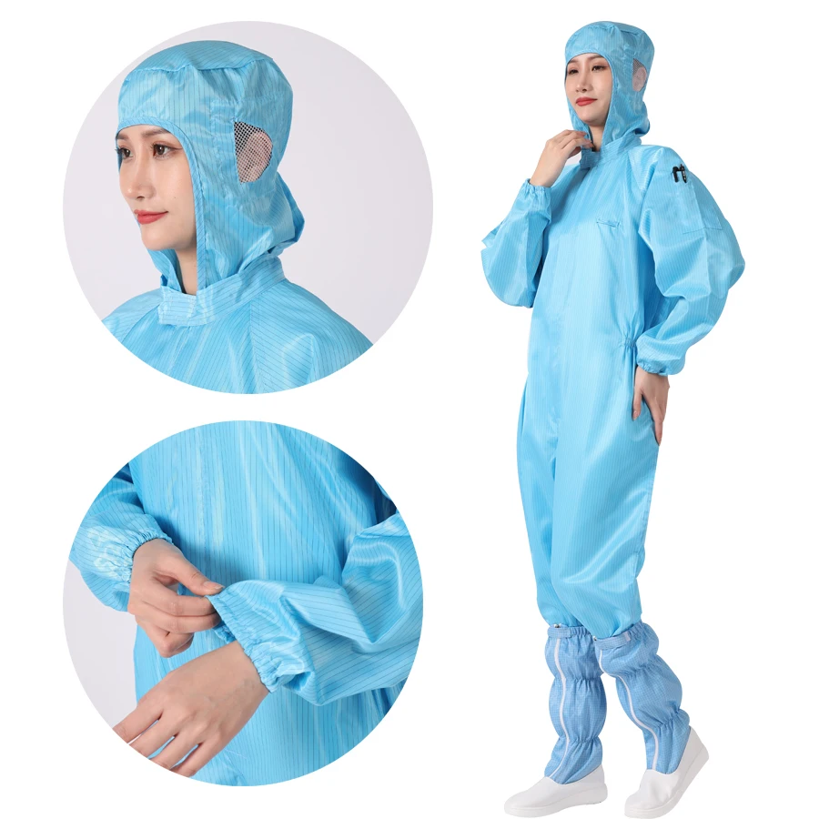 Factory for sale High Quality Cleanroom Garment Antistatic Suit For Protection Anti Static Dust Proof Clothing