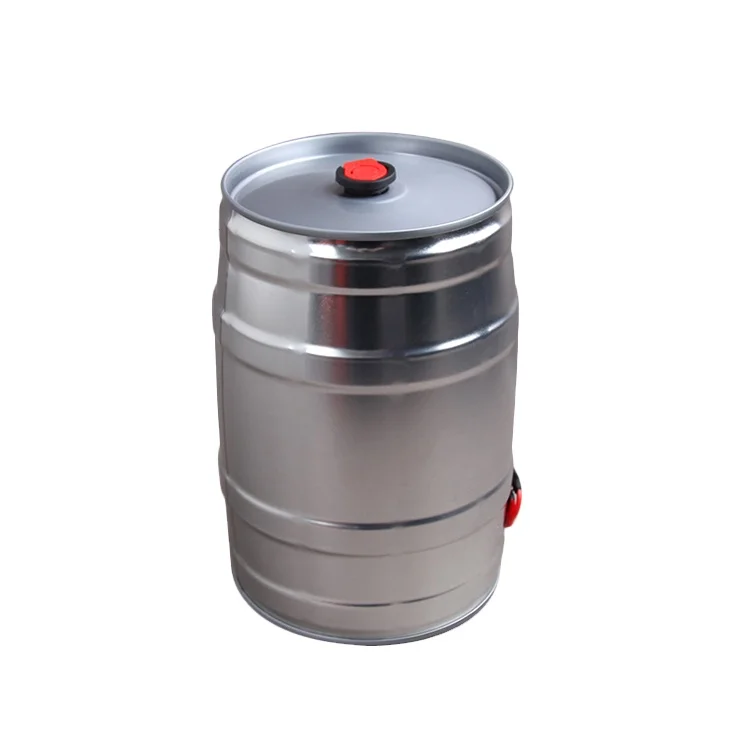 Factory hot sale direct sale 5L mini round stainless steel metal wine barrel with tap