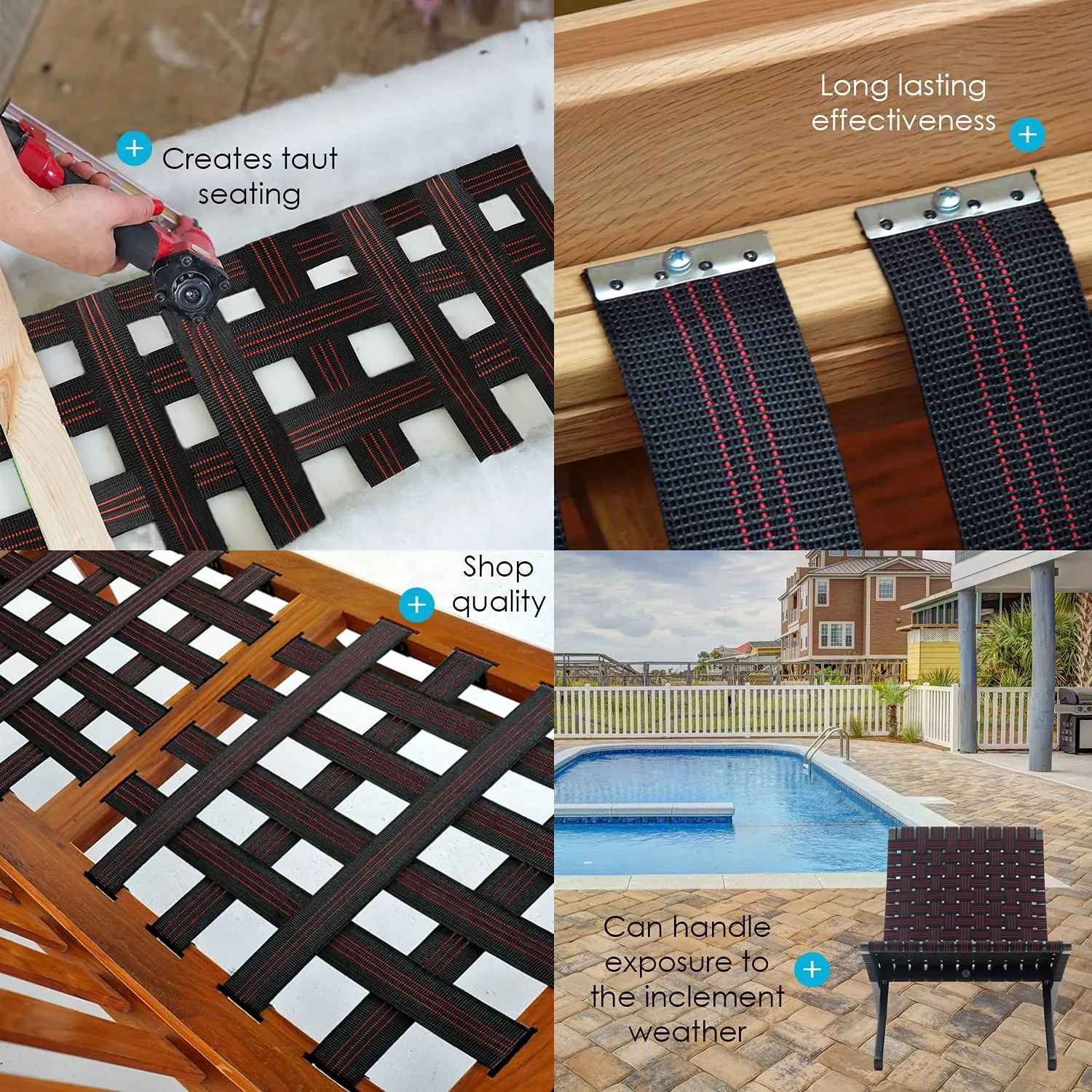 Furniture Accessories Nylon Webbing 25mm Custom  Elastic Stretch Belt  PP strapping tape  for sofa