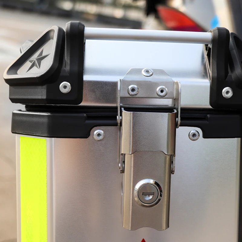 Unique Aluminum Motorcycle Box Top Case Side Bag With Rack