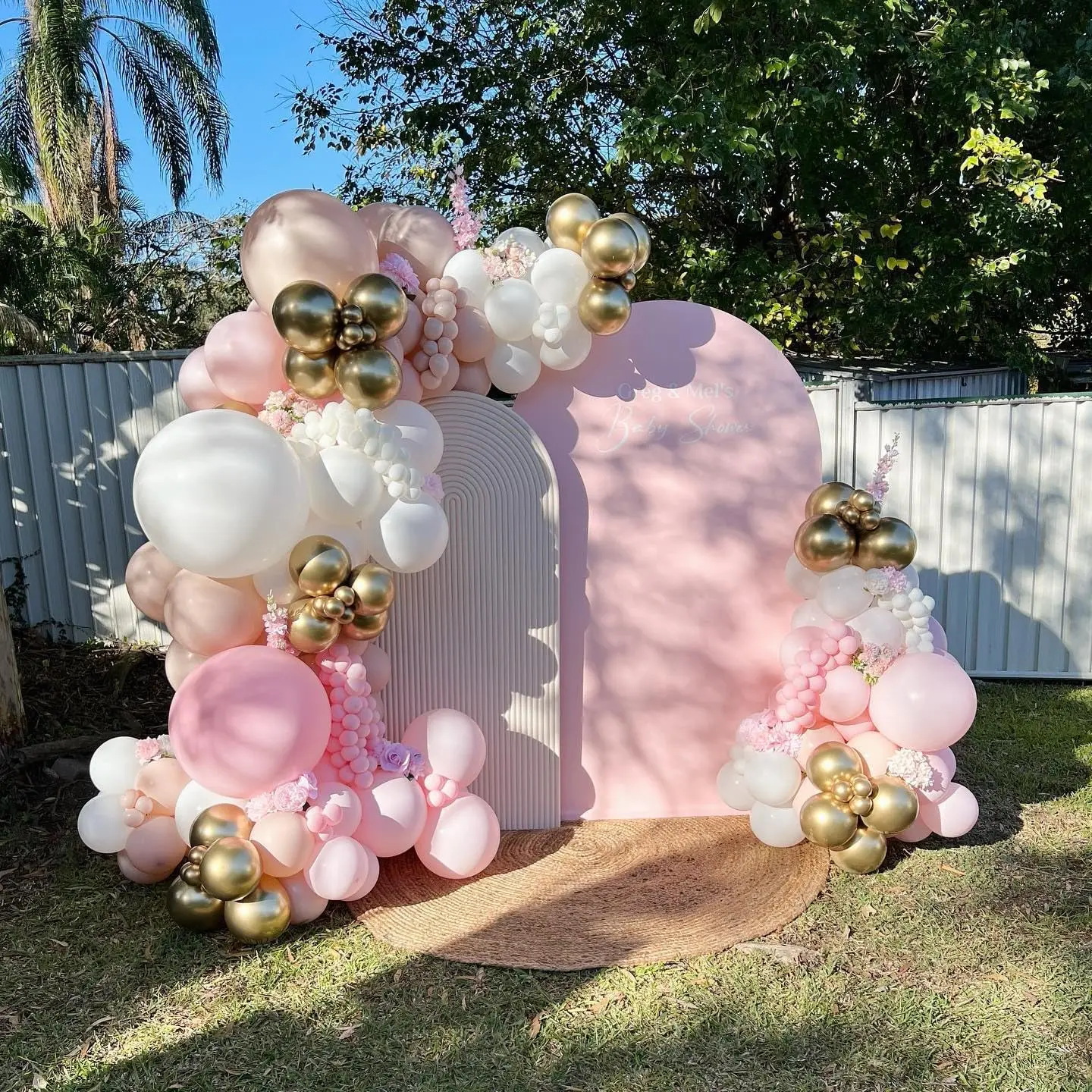 Pink and White Balloon garland Arch Kit 121PCS Pastel Pink White Gold Confetti Balloons for Girls Birthday Decorations