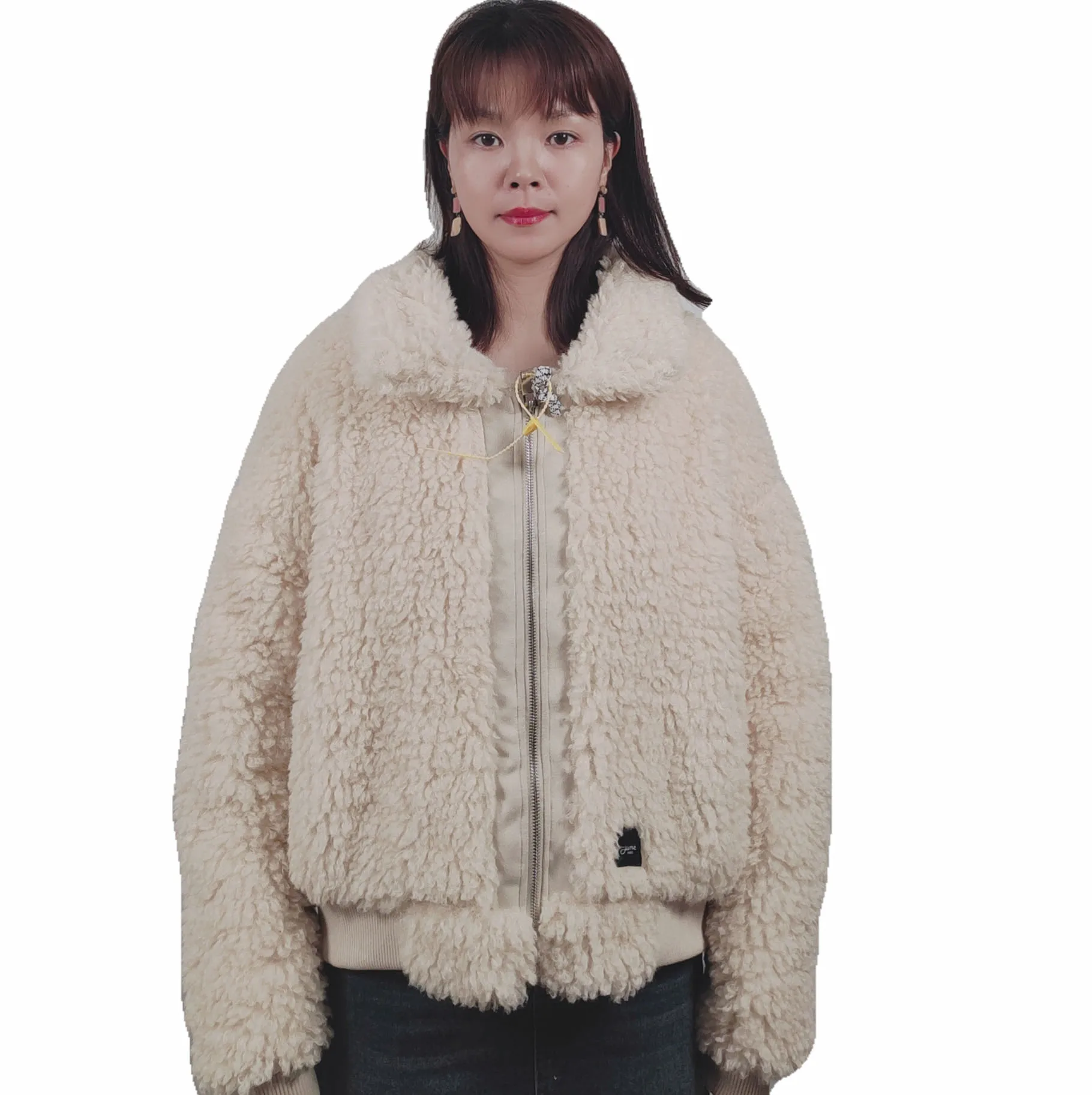 The faux fur zhejiang slim size women coats