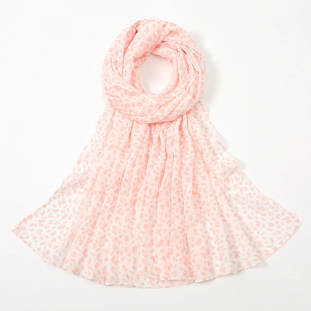 2022 Women Chiffon Shawls Female Pareo Beach Towels Summer Autumn Printed Dots Fashion Muslim Hijab Silk Wrap Cape Scarves