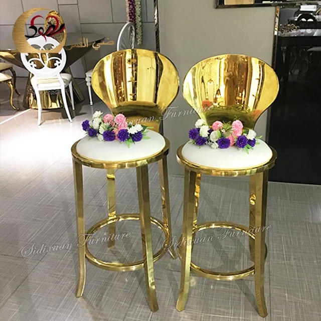 
Contemporary modern hotel stainless steel bar stools chairs made in china 