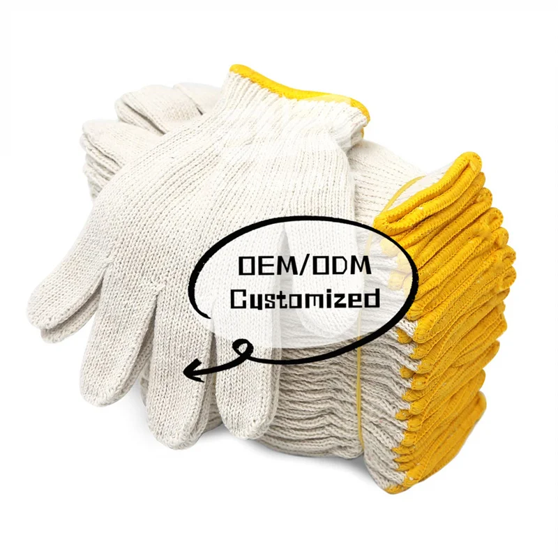 Good quality 7/10gauge bleach white cotton glove disposable cotton gloves white cotton masonic gloves
