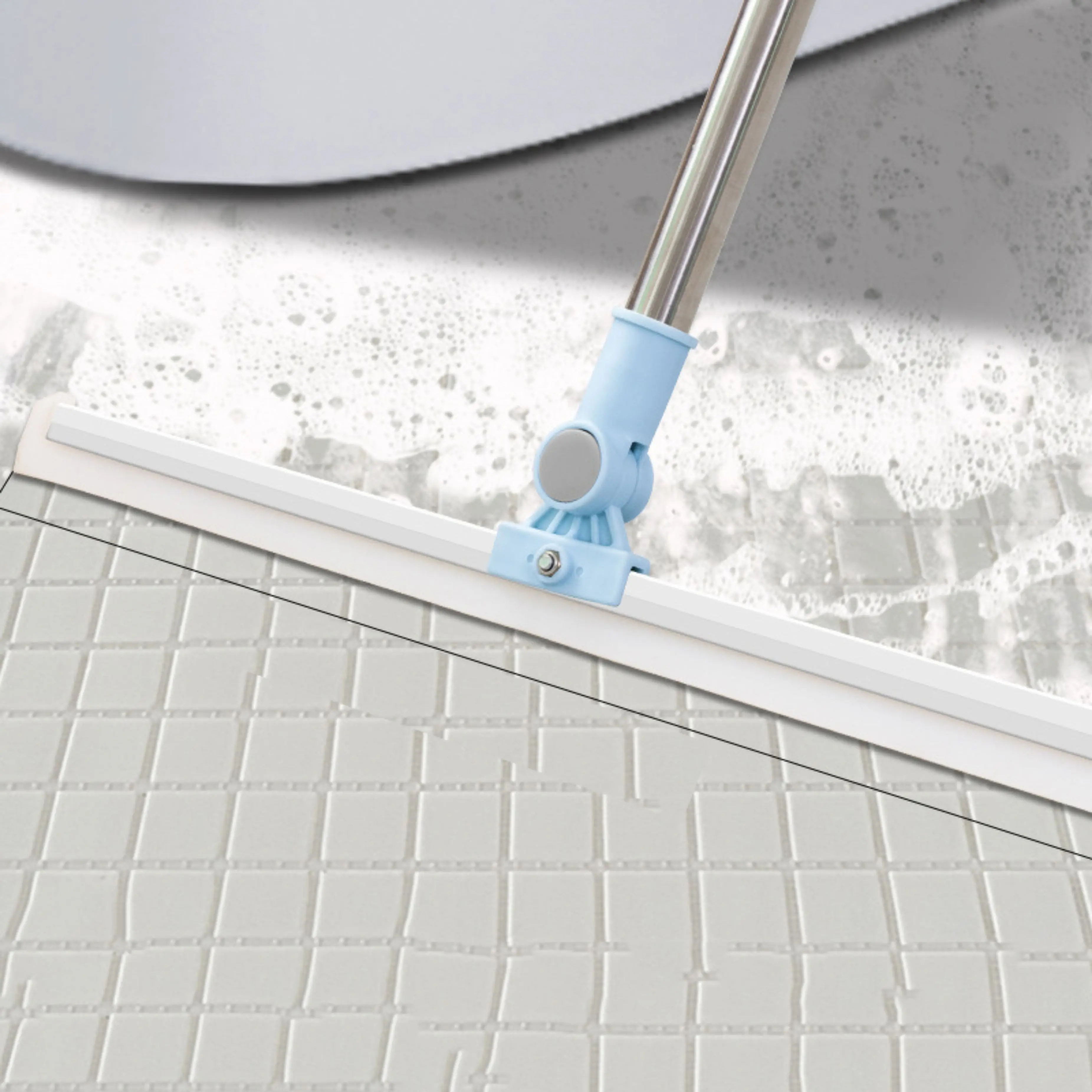 Jolech high quality adjustable aluminum bathroom floor EVA squeegee wiper with blade