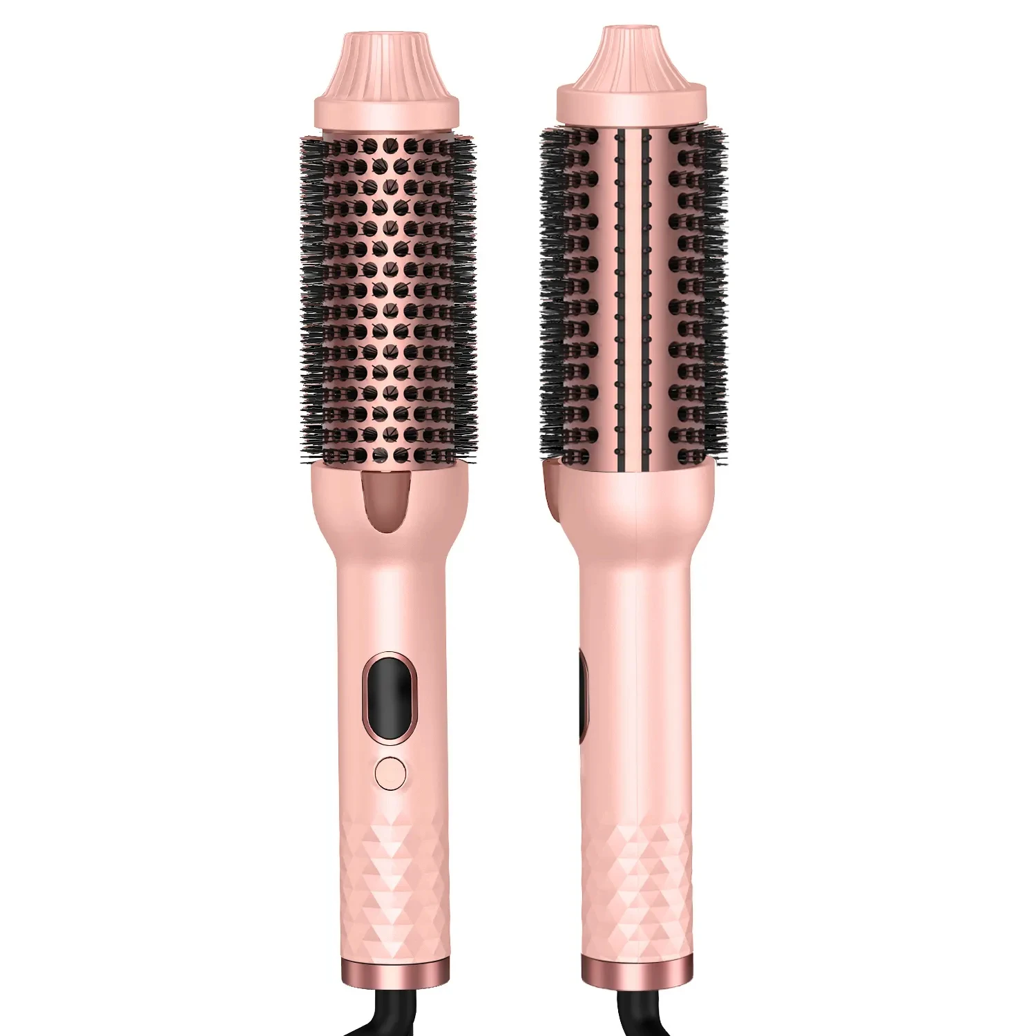 1.5 Inch Ceramic Curling Iron Brush Double MCH Heater 30s Heating Cool Tip Burn Protection Non Damaging 210 Degree Heat
