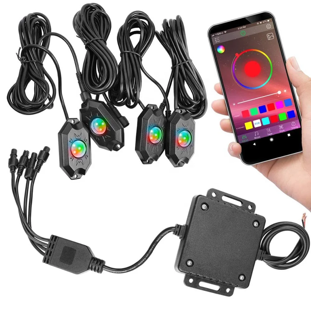Подсветка для автомобиля App control dream color 8 подставок atv rock