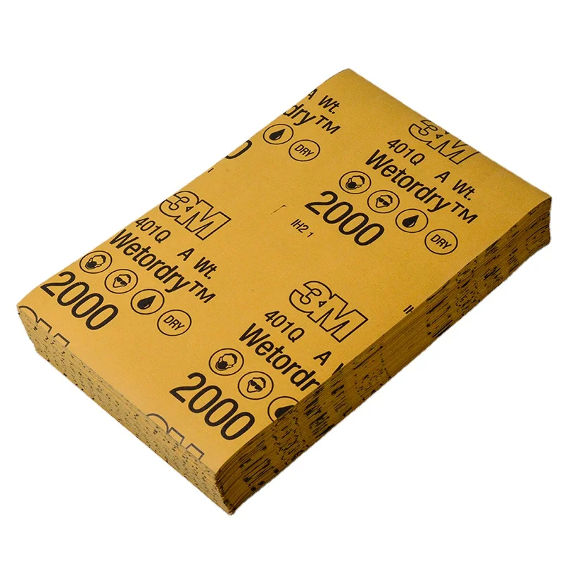 3M 401Q Customizable Water-Grinding Car Sandpaper Silicon Carbide Beauty Polishing for Metal and Wood Finishing